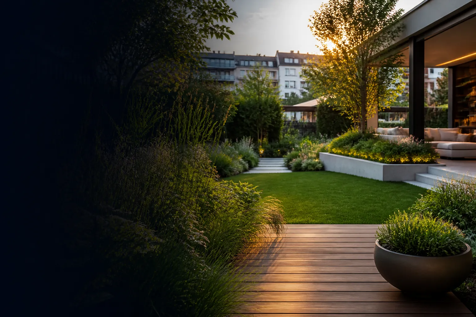 Garten und Außenraum, die bleiben